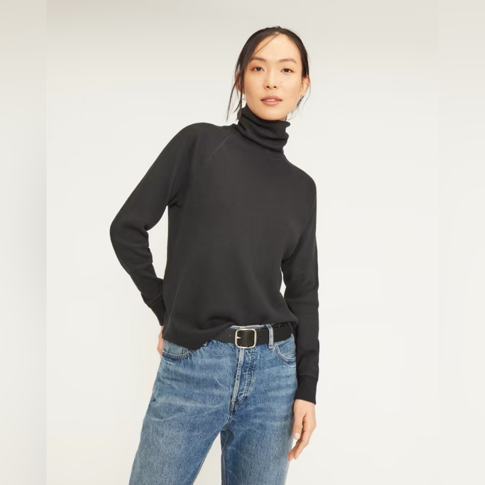 Everlane Organic Cotton Turtleneck Waffle Tee